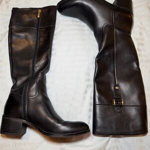 Franco Sarto Water Resistant Black Heeled Boots